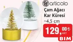 ARTİCOLO ÇAM AĞACI KAR KÜRESİ 4,5 CM